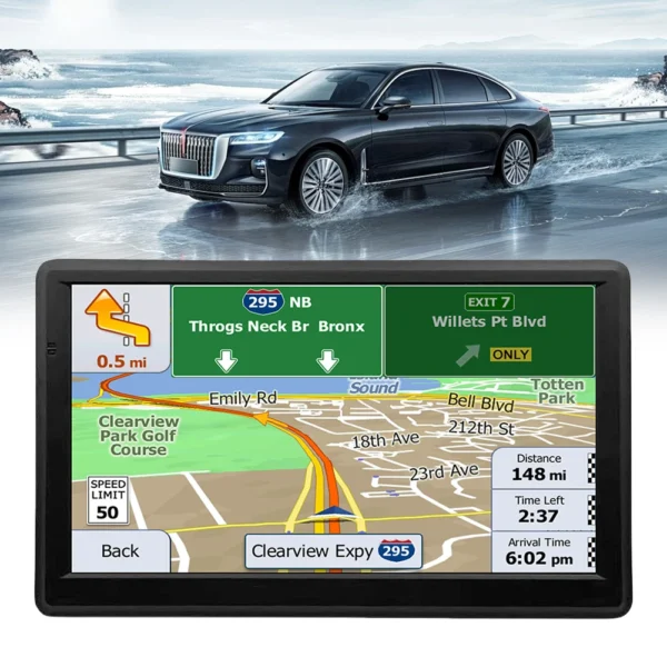 GARNAV 7 Inch Car GPS Navigation FM Transmitter HD TFT Touch Screen HD GPS Device EU AU US Map Vehicle GPS Navigator 256MB+8G - Image 2