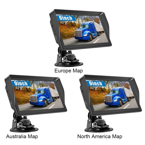 GARNAV 9 Inch Car GPS Navigation FM Transmitter Portable Navigator Built-in Speaker 256MB+8G Voice Reminder HD Touch Screen Mini USB TF - Image 2