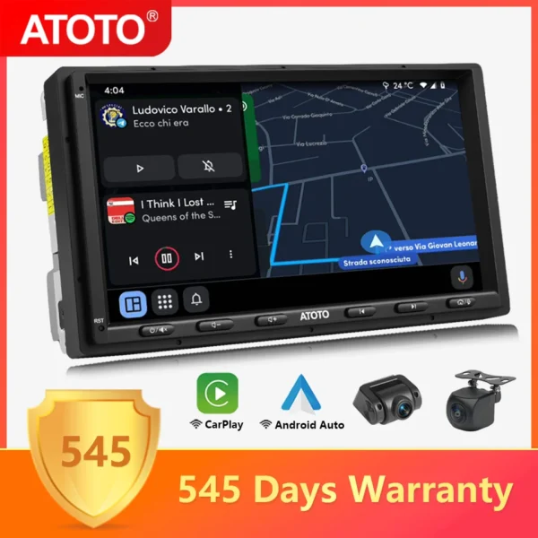 GARNAV 7 inch Double 2 Din Android Car Stereo 4G LTE WIFI GPS Bluetooth Wireless Android Auto CarPlay Screen Car Radio 2Din S8 MS
